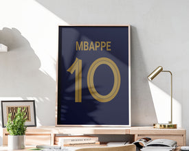 Kylian Mbappe Jersey Wall Art, 3 Size Included 1404990520
