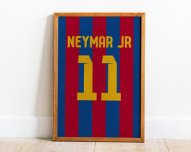Neymar JR Soccer Shirt Poster 1424405179