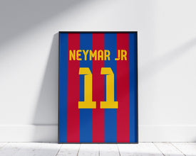 Neymar JR Soccer Shirt Poster 1424405179