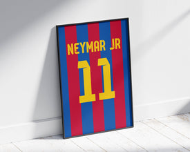 Neymar JR Soccer Shirt Poster 1424405179