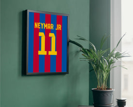 Neymar JR Soccer Shirt Poster 1424405179