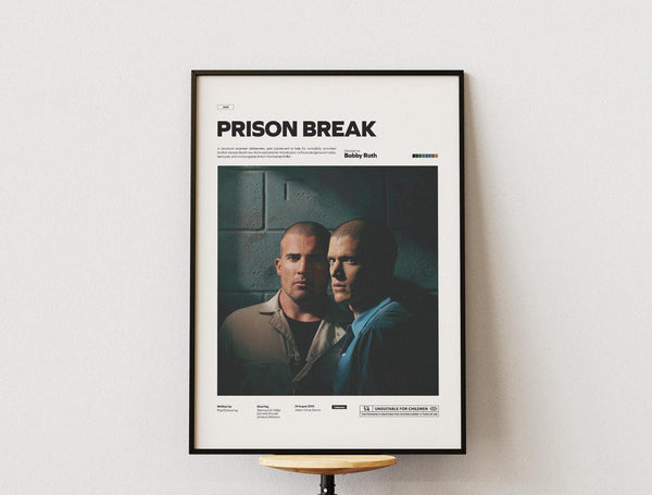 Prison Break Poster Print, Lincoln Burrows and Michael Scofield Poster, Prison Break Wall Art, Alternative Movie Poster 1867052280