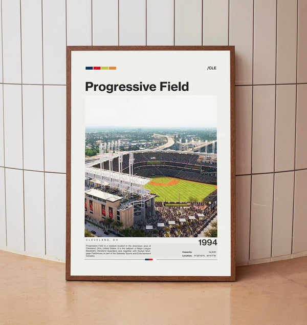 Progressive Field Poster, Cleveland Guardians Poster Print, MLB Stadium Poster, Baseball Fan Gift Print