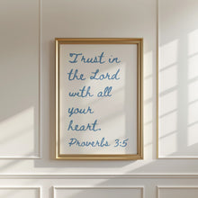 Proverbs 35-6 Christian Wall Art, Christian Quote Minimalist Poster, Bible Verse Home Decor, Trendy Apartment Wall Art, Blue Wall Art 1774683653