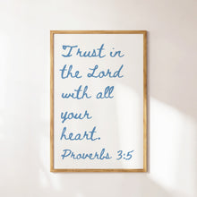 Proverbs 35-6 Christian Wall Art, Christian Quote Minimalist Poster, Bible Verse Home Decor, Trendy Apartment Wall Art, Blue Wall Art 1774683653 5457
