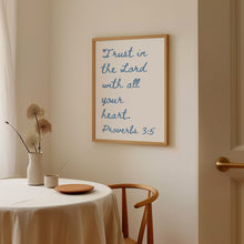 Proverbs 35-6 Christian Wall Art, Christian Quote Minimalist Poster, Bible Verse Home Decor, Trendy Apartment Wall Art, Blue Wall Art 1774683653 5457