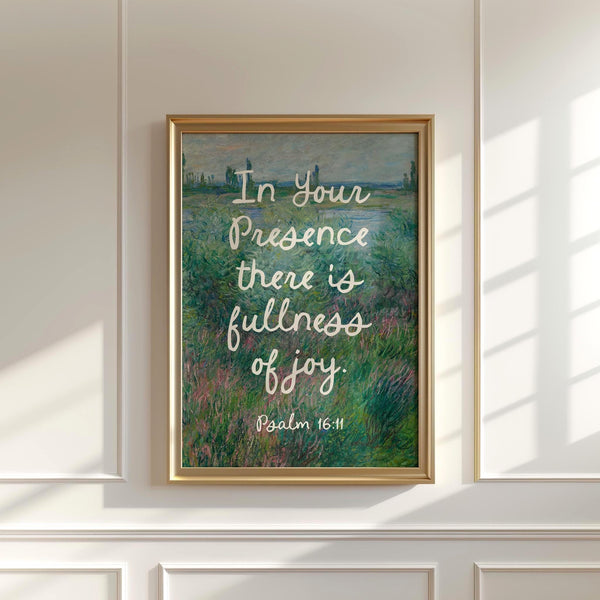 Psalm 16 Landscape Art Print Christian Scripture Poster (Digital Download) 1823646521