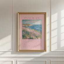 Psalm 23 Coastal Art Print Pink Bible Verse (Digital Download) 1874505557