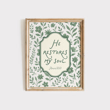 Psalm 23 Floral Print Christian Scripture Wall Art (Digital Download) 4343377202
