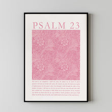 Psalm 23 William Morris Print Christian Wall Art Bible Verse Apartment Decor Pink Wall Art