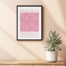 Psalm 23 William Morris Print Christian Wall Art Bible Verse Apartment Decor Pink Wall Art