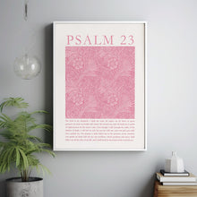 Psalm 23 William Morris Print Christian Wall Art Bible Verse Apartment Decor Pink Wall Art