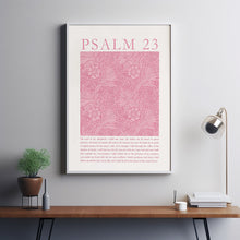 Psalm 23 William Morris Print Christian Wall Art Bible Verse Apartment Decor Pink Wall Art