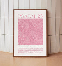 Psalm 23 William Morris Print Christian Wall Art Bible Verse Apartment Decor Pink Wall Art