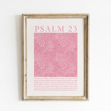 Psalm 23 William Morris Print Pink Christian Wall Art (Digital Download) 1823593622