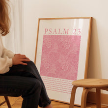 Psalm 23 William Morris Print Pink Christian Wall Art (Digital Download) 1823593622