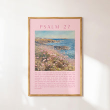 Psalm 27 Christian Wall Art Pink Coastal Scripture (Digital Download) 1860319720