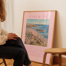 Psalm 27 Christian Wall Art Pink Coastal Scripture (Digital Download) 1860319720
