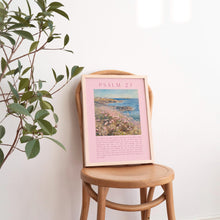 Psalm 27 Christian Wall Art Pink Coastal Scripture (Digital Download) 1860319720