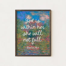 Psalm 465 Print  God Is Within Her She Will Not Fall  Christian Wall Art for Women  Pink Bible Verse Printable  Feminine Faith Decor 4307829147