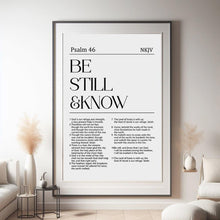 Psalm 46 Be Still and Know Printable, Bible Chapter Poster, Bible Verse, Modern Minimalist Christian Wall Art, Prayer Room Wall Art 4306628155