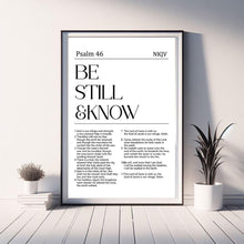 Psalm 46 Be Still and Know Printable, Bible Chapter Poster, Bible Verse, Modern Minimalist Christian Wall Art, Prayer Room Wall Art 4306628155