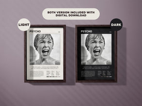 Psycho (1960) Classic Film Poster  Janet Leigh  Alfred Hitchcock  Halloween Decor  Wall Art Gift  Digital Download & Print Option 1782509835