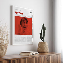Psycho, Alfred Hitchcock, Retro Movie Poster, Custom Movie Poster 4421166909