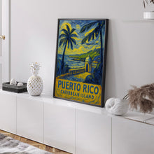 Puerto Rico Travel Poster Wall Art, Puerto Rico Poster, Puerto Rico Caribbean Island Wall Art, Caribbean Travel Print, Travel Gift