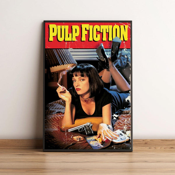 Pulp Fiction Movie Poster, Classic Quentin Tarantino Cinematic Print, Cult Crime Thriller Wall Art Glossy Large Format, Decor Perfect Gift 4295785757
