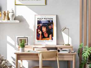 Pulp Fiction Poster, Movie Art Print, Tarantino Films, Wall Decor, Uma Thurman 1890152365