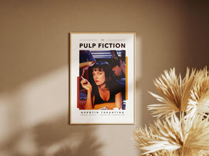 Pulp Fiction Poster, Movie Art Print, Tarantino Films, Wall Decor, Uma Thurman 1890152365
