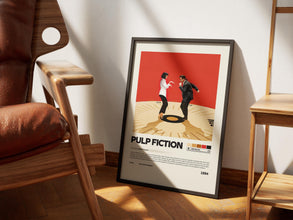 Pulp Fiction Poster, Retro Movie, Vintage Film, Quentin Tarantino, John Travolta, Print Art 4384243242