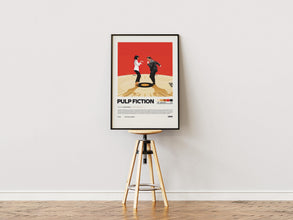 Pulp Fiction Poster, Retro Movie, Vintage Film, Quentin Tarantino, John Travolta, Print Art 4384243242