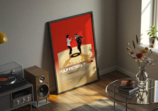 Pulp Fiction Poster, Retro Movie, Vintage Film, Quentin Tarantino, John Travolta, Print Art 4384243242