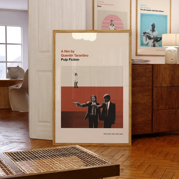 Pulp Fiction print - Movie poster, retro, mid century modern, vintage art print, minimalist 1169401407