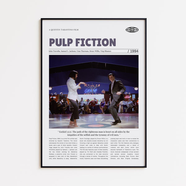Pulp Fiction, Quentin Tarantino, Retro Movie Poster, Custom Movie Poster 4421170275