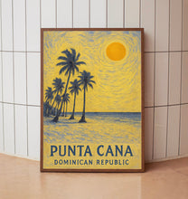 Punta Cana Poster Print, Punta Cana Travel Poster, Punta Cana Van Gogh Style Wall Art, Punta Cana, Dominican Republic