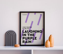 Purple Rain Art Print - Prince Inspired Music Poster  A4-A3-A2 - Gallery Wall - Unframed Canvas Print for Frame or Hanger 1744468370