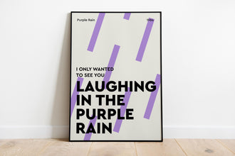 Purple Rain Art Print - Prince Inspired Music Poster  A4-A3-A2 - Gallery Wall - Unframed Canvas Print for Frame or Hanger 1744468370