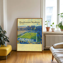 Qualcomm Stadium  - Former Home of Los Angeles Chargers, NFL Wall Art, Vibrant Sports Art, Office Print, Games Room Print