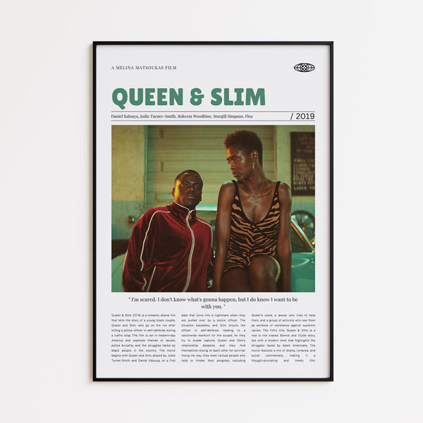 Queen & Slim, Melina Matsoukas, Retro Movie Poster, Custom Movie Poster Print 4421173398