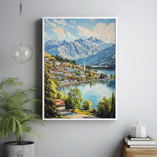 Queenstown Travel Print, Travel Poster of Queenstown, New Zealand Art Lovers Gift