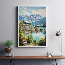 Queenstown Travel Print, Travel Poster of Queenstown, New Zealand Art Lovers Gift