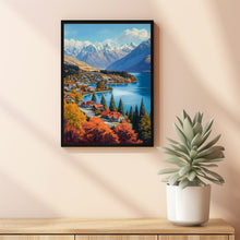 Queenstown Travel Print, Travel Poster of Queenstown, New Zealand Art Lovers Gift 2 1