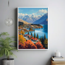 Queenstown Travel Print, Travel Poster of Queenstown, New Zealand Art Lovers Gift 2 1