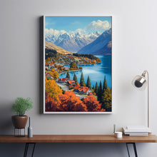 Queenstown Travel Print, Travel Poster of Queenstown, New Zealand Art Lovers Gift 2 1