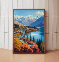 Queenstown Travel Print, Travel Poster of Queenstown, New Zealand Art Lovers Gift 2 1