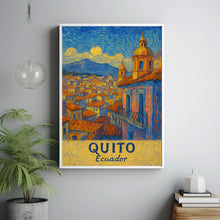 Quito Travel Print Wall Art, Quito - Ecuador City Print, Quito Travel Gift, Quito City Poster, Van Gogh style Travel Gift, Wedding Gift