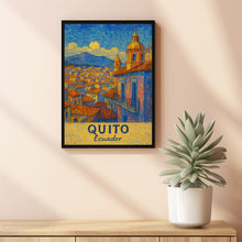 Quito Travel Print Wall Art, Quito - Ecuador City Print, Quito Travel Gift, Quito City Poster, Van Gogh style Travel Gift, Wedding Gift